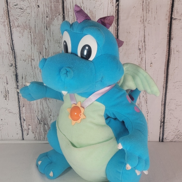 Vintage DRAGON TALES Plush 14" Talking By Playskool 1999 TESTED WORKS - Picture 2 of 9